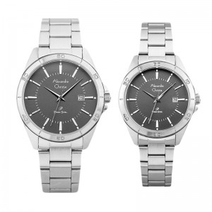 Alexandre Christie AC 1011 Silver Grey Couple